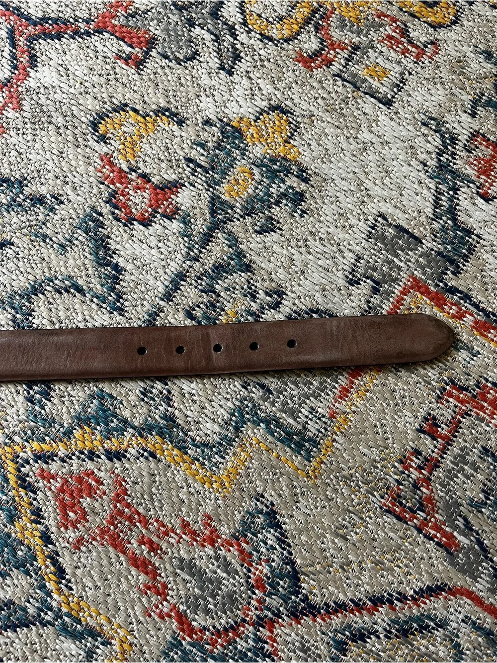 Martin Dingman Brown Leather Belt with Brass Buckle Size 34